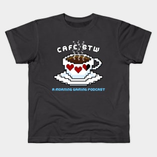 Cafe, BTW pixel art red hearts coffee mug Kids T-Shirt